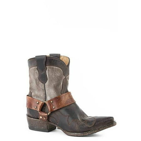 Women s Stetson Jade Short Leather Boots Handcrafted Gray