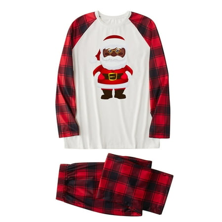 Family Christmas Pajamas Matching Sets Funny Black Santa Claus Print Xmas Plaid Matching Pjs for Adults Kids Baby Holiday Home Xmas Family Sleepwear Set
Family Christmas Pajamas Matching Sets Funny Black Santa Claus Print Xmas Plaid Matching Pjs for Adults Kids Baby Holiday Home Xmas Family Sleepwear Set