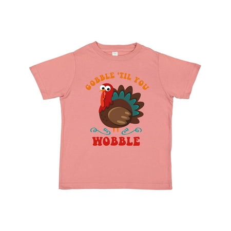 Inktastic Gobble Wobble Turkey Gift Toddler Boy or Toddler Girl T-Shirt