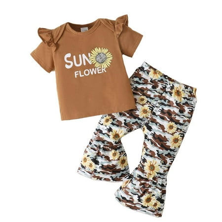 KIMI BEAR Infant Girls Outfits 12 Months Infant Girl Spring Summer Outfits 18 Months Infant Girl Lovely Carton Cute Sunflower Short Sleeve T-shirt + Leopards Pattern Flare Pants 2PCS Set White
KIMI BEAR Infant Girls Outfits 12 Months Infant Girl Spring Summer Outfits 18 Months Infant Girl Lovely Carton Cute Sunflower Short Sleeve T-shirt + Leopards Pattern Flare Pants 2PCS Set White