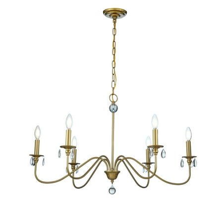 AloaDecor Mid-century Modern Farmhouse 6-Lights French Country Gold Chandelier For Dining Room H 22
AloaDecor Mid-century Modern Farmhouse 6-Lights French Country Gold Chandelier For Dining Room H 22