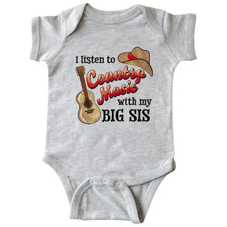 Inktastic I Listen to Country Music with my Big Sis Guitar and Hat Gift Baby Boy or Baby Girl Bodysuit
Inktastic I Listen to Country Music with my Big Sis Guitar and Hat Gift Baby Boy or Baby Girl Bodysuit