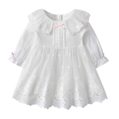 Aclonar Toddler Baby Girl Dress Infant Long Sleeve Lace Tulle Dress Newbron Baby Girl Clothes Outfit 9-12M White
Aclonar Toddler Baby Girl Dress Infant Long Sleeve Lace Tulle Dress Newbron Baby Girl Clothes Outfit 9-12M White