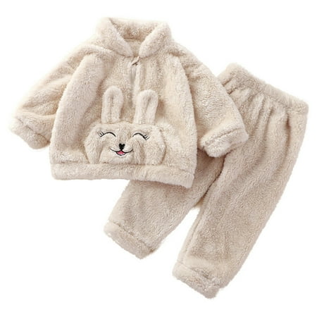 SILVERCELL Kids Flannel Winter Pajamas Toddler Long Sleeve Zipper Cute Bear Rabbit Print Top Pants Loungewear Girl Boy Sleepwear 2PCS Set
SILVERCELL Kids Flannel Winter Pajamas Toddler Long Sleeve Zipper Cute Bear Rabbit Print Top Pants Loungewear Girl Boy Sleepwear 2PCS Set