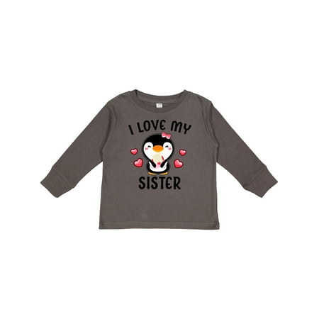 Inktastic I Love My Sister with Cute Penguin and Hearts Gift Toddler Toddler Girl Long Sleeve T-Shirt
Inktastic I Love My Sister with Cute Penguin and Hearts Gift Toddler Toddler Girl Long Sleeve T-Shirt