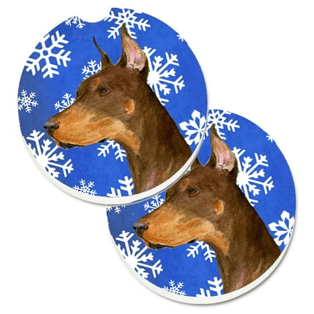 Carolines Treasures SS4606CARC Doberman Winter Snowflakes Holiday Set of 2 Cup Holder Car Coasters Large multicolor
Carolines Treasures SS4606CARC Doberman Winter Snowflakes Holiday Set of 2 Cup Holder Car Coasters Large multicolor
