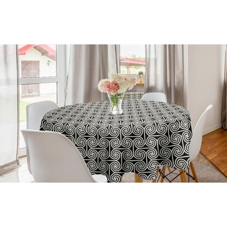 Retro Round Tablecloth Minimalist Spiraling Geometric Swirly Stripes Boho Influences Mosaic Circle Table Cloth Cover for Dining Room Kitchen Decor 60 Charcoal Grey and Off White by Ambesonne
Retro Round Tablecloth Minimalist Spiraling Geometric Swirly Stripes Boho Influences Mosaic Circle Table Cloth Cover for Dining Room Kitchen Decor 60 Charcoal Grey and Off White by Ambesonne