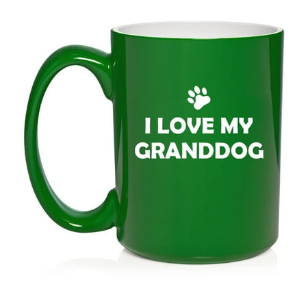 I Love My Granddog Grandparent Of Dog Grandpa Grandma Ceramic Coffee Mug Tea Cup Gift (15oz Green)
I Love My Granddog Grandparent Of Dog Grandpa Grandma Ceramic Coffee Mug Tea Cup Gift (15oz Green)