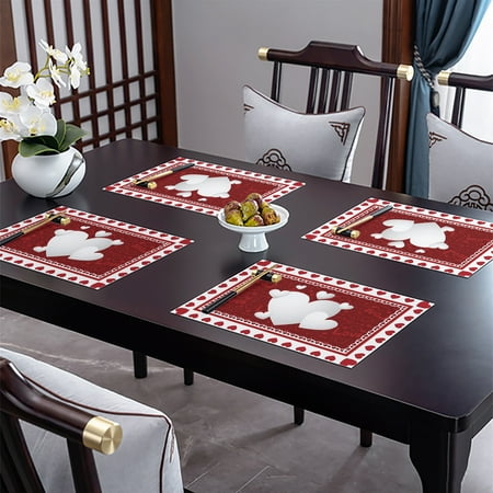 ZIYIXIN 1Pcs Valentine s Day Placemats Anti-Skid Insulation Fork Dish Bowl Pads Table Mats
ZIYIXIN 1Pcs Valentine s Day Placemats Anti-Skid Insulation Fork Dish Bowl Pads Table Mats