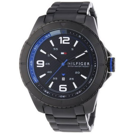 Tommy Hilfiger Black Dial Black PVD Stainless Steel Mens Watch 1791001