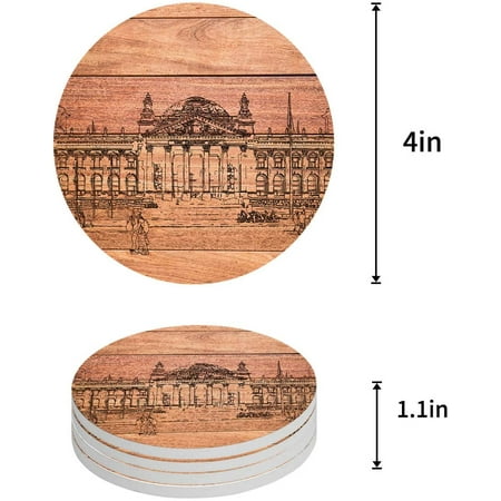 KXMDXA Architectural Sketch Drawn on Vintage Wood Grain Set of 4 Round Coaster for Drinks Absorbent Ceramic Stone Coasters Cup Mat with Cork Base for Home Kitchen Room Coffee Table Bar Decor
KXMDXA Architectural Sketch Drawn on Vintage Wood Grain Set of 4 Round Coaster for Drinks Absorbent Ceramic Stone Coasters Cup Mat with Cork Base for Home Kitchen Room Coffee Table Bar Decor