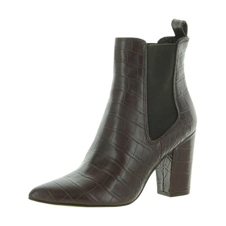 Steve Madden Womens Subtle Faux Leather Croco Embossed Ankle Boots