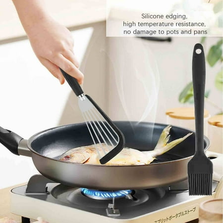 Nonstick Spatula Turner Stainless Steel Fish Spatula With Silicone Edge Kitchen Slotted Spatula Turner
Nonstick Spatula Turner Stainless Steel Fish Spatula With Silicone Edge Kitchen Slotted Spatula Turner
