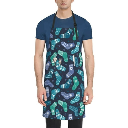 Rateoe Green Christmas Print Socks Aprons with Pocket Men Womens Aprons Waterproof Adjustable Cooking Aprons for Kitchen Gardening and Salon 
Rateoe Green Christmas Print Socks Aprons with Pocket Men Womens Aprons Waterproof Adjustable Cooking Aprons for Kitchen Gardening and Salon
