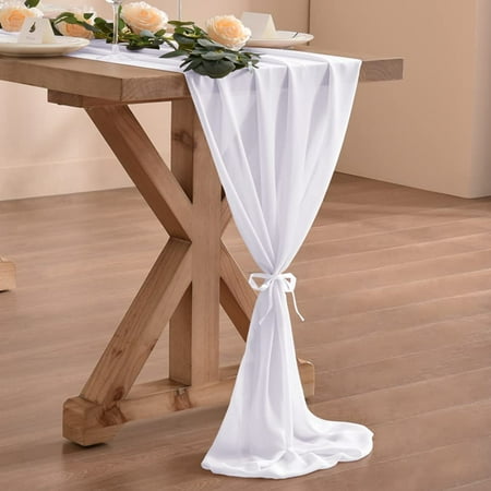 Chiffon Table Runner 28.4x120.1 Inches Sheer Wedding Runner Romantic Rustic Table Runner for Wedding Party Baby Shower Decorations White
Chiffon Table Runner 28.4x120.1 Inches Sheer Wedding Runner Romantic Rustic Table Runner for Wedding Party Baby Shower Decorations White