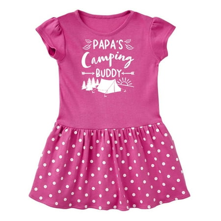 Inktastic Papas Camping Buddy Gift Baby Girl Dress