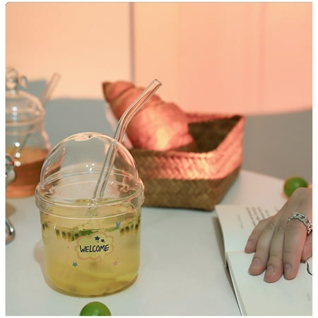 Clear Milk Juice Cup with Straw and Lid High Borosilicate Glass Durable Cup for Friends Family Coworkers
Clear Milk Juice Cup with Straw and Lid High Borosilicate Glass Durable Cup for Friends Family Coworkers