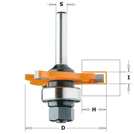 Cmt 3-Flute Slot Cutter With O Arbor