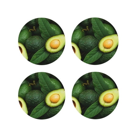 Matuu Fresh Avocados for Cup Coasters Set of 4 Leather Coasters Desk Coasters for Office Measures 4” x 4”-Round Shape
Matuu Fresh Avocados for Cup Coasters Set of 4 Leather Coasters Desk Coasters for Office Measures 4” x 4”-Round Shape