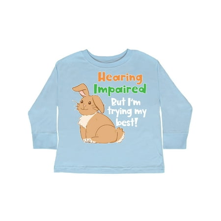 Inktastic Hearing Impaired but I m Trying my Best Cute Brown Bunny Gift Toddler Boy or Toddler Girl Long Sleeve T-Shirt
Inktastic Hearing Impaired but I m Trying my Best Cute Brown Bunny Gift Toddler Boy or Toddler Girl Long Sleeve T-Shirt