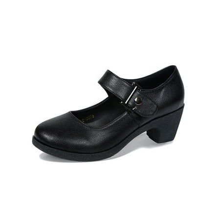 Eloshman Women Comfort Magic Tape Dance Shoes Competition Breathable Ankle Strap Training Lightweight Chunky Heel Pump Shoe Black 5
Eloshman Women Comfort Magic Tape Dance Shoes Competition Breathable Ankle Strap Training Lightweight Chunky Heel Pump Shoe Black 5