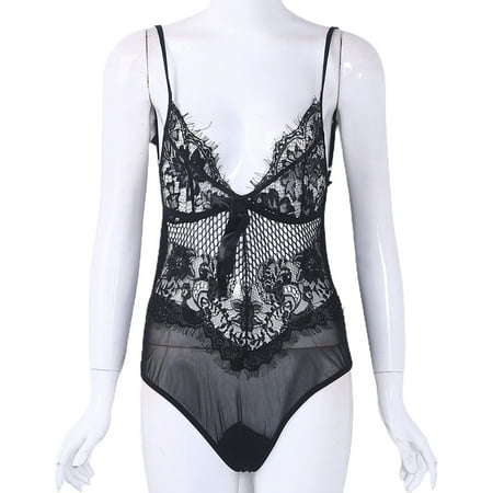 S-XL Womens Sexy Lingerie Lace Dress Babydoll Underwear Nightwear Sleepwear Body