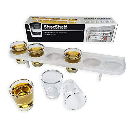 Mountable and Detachable Shot Glass Serving Tray by ShotShelf / Practical and