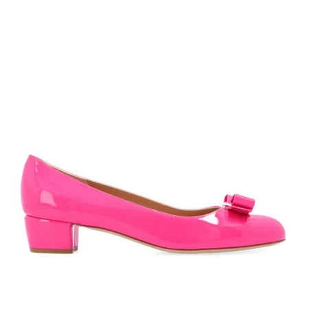 Salvatore Ferragamo Ladies Hot Pink Vara Bow Pump Shoe Brand Size 5.5