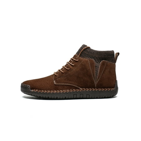 UKAP Mans Casual Shoes Boots High Top Sneakers Thickening Loafers Winter Cotton Shoes