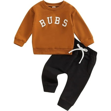 PEACNNG Baby Boy Clothes Set 2 Pieces Letter Print Crew Neck Sweatshirt with Sweatpants
PEACNNG Baby Boy Clothes Set 2 Pieces Letter Print Crew Neck Sweatshirt with Sweatpants