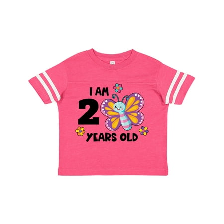 Inktastic I am 2 Years Old Cute Smiling Butterfly with Flowers Gift Toddler Toddler Girl T-Shirt
Inktastic I am 2 Years Old Cute Smiling Butterfly with Flowers Gift Toddler Toddler Girl T-Shirt