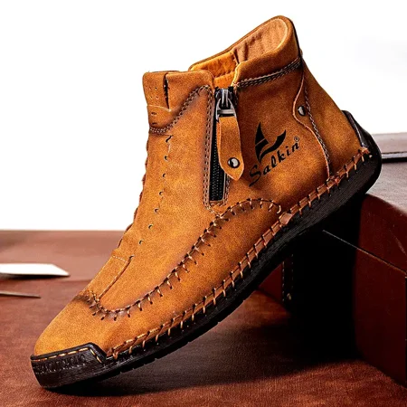 FLYLAND Men‘s Vintage Comfortable Wear-resistant Non-slip Stitch Ankle Boots With Soft Sole For Hiking Trekking Climbing
FLYLAND Men‘s Vintage Comfortable Wear-resistant Non-slip Stitch Ankle Boots With Soft Sole For Hiking Trekking Climbing