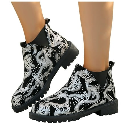Oyedens Butterfly Ankle Boots for Women Fashion Casual Low Heels Slip on Ankle Booties Short Boots
Oyedens Butterfly Ankle Boots for Women Fashion Casual Low Heels Slip on Ankle Booties Short Boots