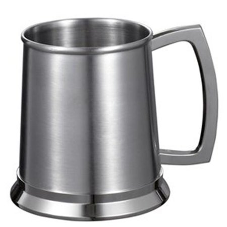 Visol VAC697 Medi 16 oz Brushed Stainless Steel Beer Mug