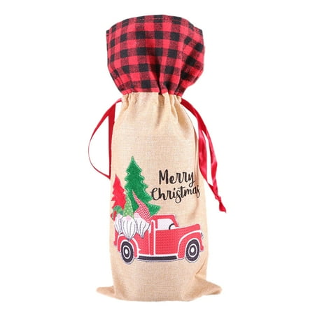Outfmvch christmas decorations home decor Christmas Fabric Bottle Sleeve Decoration Christmas Bottle Bag
Outfmvch christmas decorations home decor Christmas Fabric Bottle Sleeve Decoration Christmas Bottle Bag