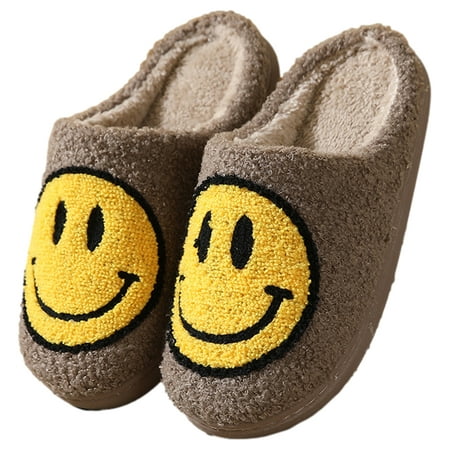 PacificPlex Womens Smiley Smile Slippers Plush Happy Face (9-10.5 Brown)
PacificPlex Womens Smiley Smile Slippers Plush Happy Face (9-10.5 Brown)