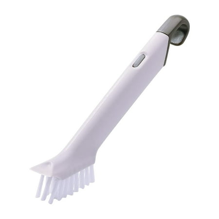 Egmy Kitchen Multi-Function Two-In-One Cleaning Brush with Tweezers Pool Brush Gas Stove Brush Long Handle Groove Brush Coffee One Size