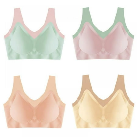 Xmarks 4 Pack Seamless Bras for Women Sports Yoga Bra Padded Wireless Thin Soft Comfy Pullover Tops 70ABC
Xmarks 4 Pack Seamless Bras for Women Sports Yoga Bra Padded Wireless Thin Soft Comfy Pullover Tops 70ABC