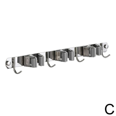 Mop and Broom Holder Wall Mounted Stainless Steel Broom Hanger Rack Heavy Duty Mop Holder for Home Bathroom Laundry Room Garden Garage Storage System Utility Tools Rack Storage Q7I9
Mop and Broom Holder Wall Mounted Stainless Steel Broom Hanger Rack Heavy Duty Mop Holder for Home Bathroom Laundry Room Garden Garage Storage System Utility Tools Rack Storage Q7I9