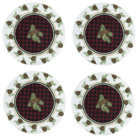 Woodland Plaid and Pinecones Round Braided Placemats Set of 4 Kitchen or Dining
Woodland Plaid and Pinecones Round Braided Placemats Set of 4 Kitchen or Dining