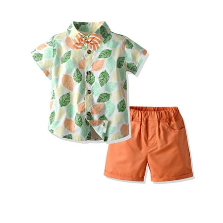 Kuriozud Toddler Baby Boy Leaves Print Button Shirt Shorts Bow Tie Set
Kuriozud Toddler Baby Boy Leaves Print Button Shirt Shorts Bow Tie Set