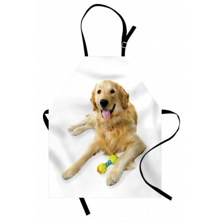 Golden Retriever Apron Pet Dog Laying down with Toy Friendly Domestic Puppy Playful Companion Unisex Kitchen Bib Apron with Adjustable Neck for Cooking Baking Gardening Multicolor by Ambesonne
Golden Retriever Apron Pet Dog Laying down with Toy Friendly Domestic Puppy Playful Companion Unisex Kitchen Bib Apron with Adjustable Neck for Cooking Baking Gardening Multicolor by Ambesonne
