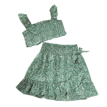 Apepal Kids Clothing Sets Outfits For Girls Summer New Toddler Floral Print Tank Tops Short Wrap Skirts Children Clothing 4-7Y
Apepal Kids Clothing Sets Outfits For Girls Summer New Toddler Floral Print Tank Tops Short Wrap Skirts Children Clothing 4-7Y