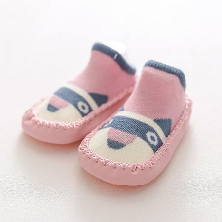 Baby Kids Boys Girls Cartoon The Floor Socks First Walking Shoes Non-Slip Shoes