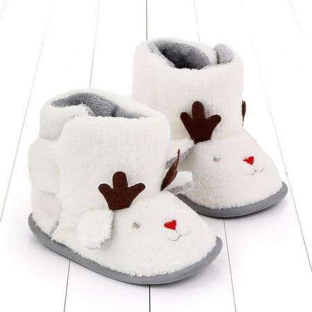 High Quality! 0-18M Infant Fleece Snow Boots for Baby Boy Girl Christmas Shoes Cute Reindeer Oddler Plush (White)
High Quality! 0-18M Infant Fleece Snow Boots for Baby Boy Girl Christmas Shoes Cute Reindeer Oddler Plush (White)