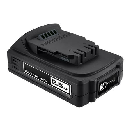 Hercules 20V 2.5 Ah Lithium-Ion Compact Battery (HC02) - Fuel Gauge Thermal Control Impact Resistant Charges Fully in 60 Minutes - Works with All Hercules 20V Cordless Tools
Hercules 20V 2.5 Ah Lithium-Ion Compact Battery (HC02) - Fuel Gauge Thermal Control Impact Resistant Charges Fully in 60 Minutes - Works with All Hercules 20V Cordless Tools