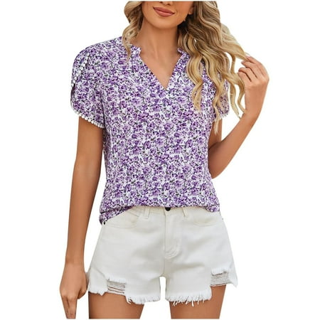 Proclub Shirts Women s Fashion Short Sleeve V-Neck Loose Tops Blouse Puff Sleeve Prinded Proclub Shirts Purple L
Proclub Shirts Women s Fashion Short Sleeve V-Neck Loose Tops Blouse Puff Sleeve Prinded Proclub Shirts Purple L