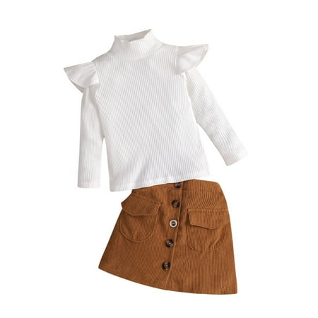 ASEIDFNSA Tween Girl Clothing Girl Outfits Size 14 Baby Girls Cotton Autumn Long Sleeve Pullover Ribbed Ruffle Tops Skirts Set Clothes
ASEIDFNSA Tween Girl Clothing Girl Outfits Size 14 Baby Girls Cotton Autumn Long Sleeve Pullover Ribbed Ruffle Tops Skirts Set Clothes