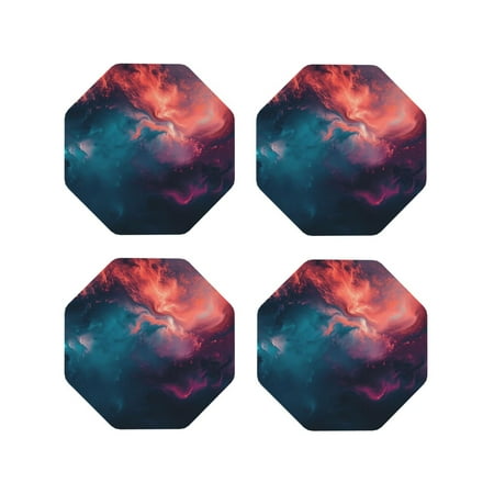 Leather Coasters Set of 4 - Cosmic Paint Swirl Lightweight Non-Slip Drink Coasters for Desk Anti-Scalding Desk Cup Coasters for Office Table Decor Octagon
Leather Coasters Set of 4 - Cosmic Paint Swirl Lightweight Non-Slip Drink Coasters for Desk Anti-Scalding Desk Cup Coasters for Office Table Decor Octagon