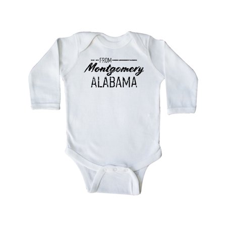 Inktastic From Montgomery Alabama in Distressed White Text Gift Baby Boy or Baby Girl Long Sleeve Bodysuit
Inktastic From Montgomery Alabama in Distressed White Text Gift Baby Boy or Baby Girl Long Sleeve Bodysuit